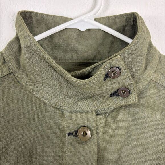 Rag & Bone Green Military Utility Style Button Front Denim Cotton Jacket Size Sm - Picture 4 of 10